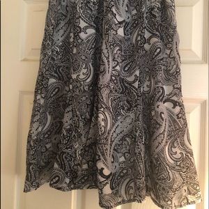 Black snd white paisley skirt